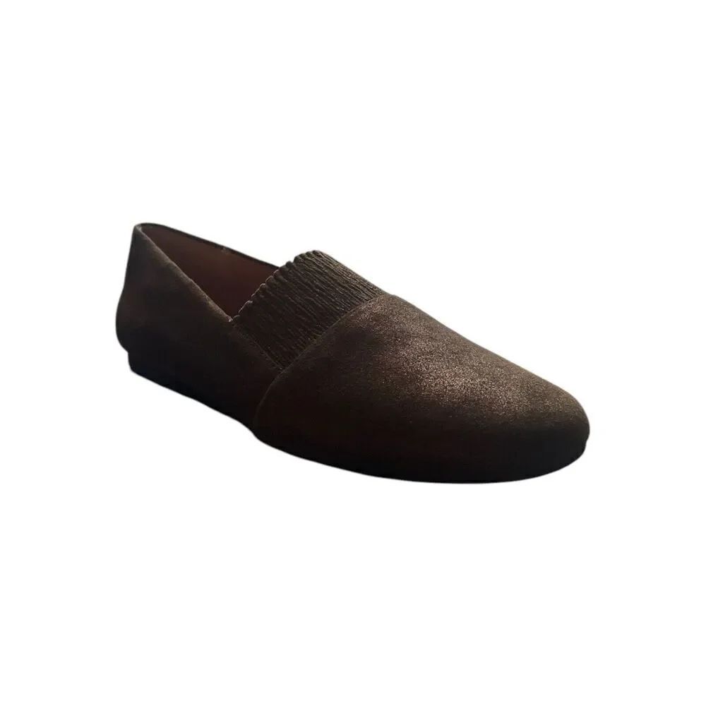 Gentle Souls by Kenneth Cole Women's Eugene Ruffle Slipper Loafer Brown Sz 6 NWB
